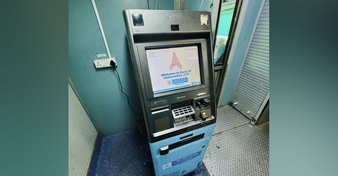 first-atm-1248 ATM installed in the Manmad Panchavati Express. Photo: PTI