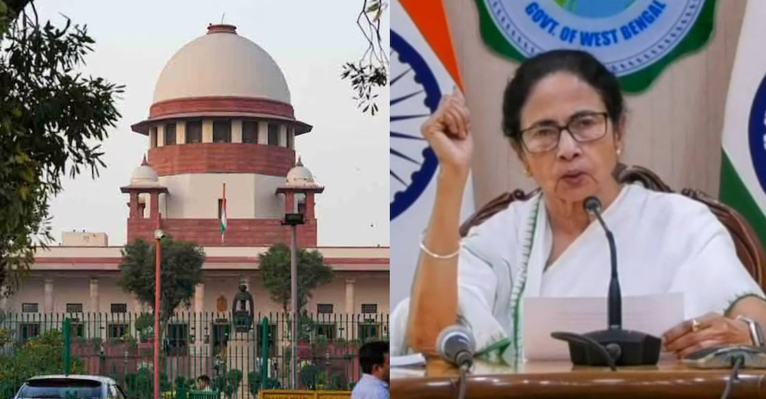 Supreme Court of India (left) and West Bengal Chief Minister Mamata Banerjee. Photo: PTI