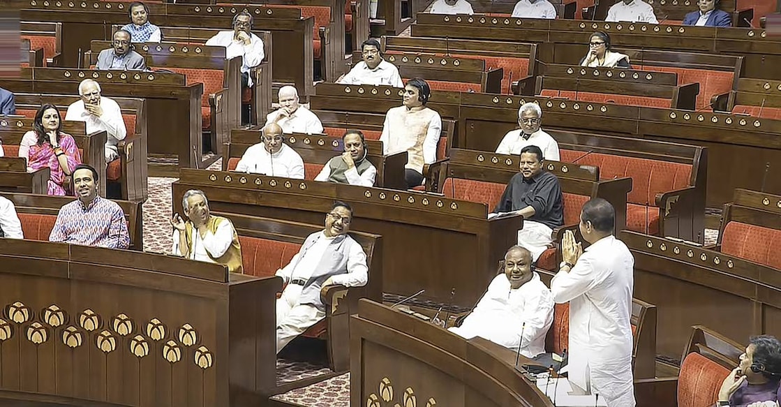 rajya-sabha-c Members in the Rajya Sabha during the Budget session of Parliament, in New Delhi. Photo: Sansad TV via PTI
