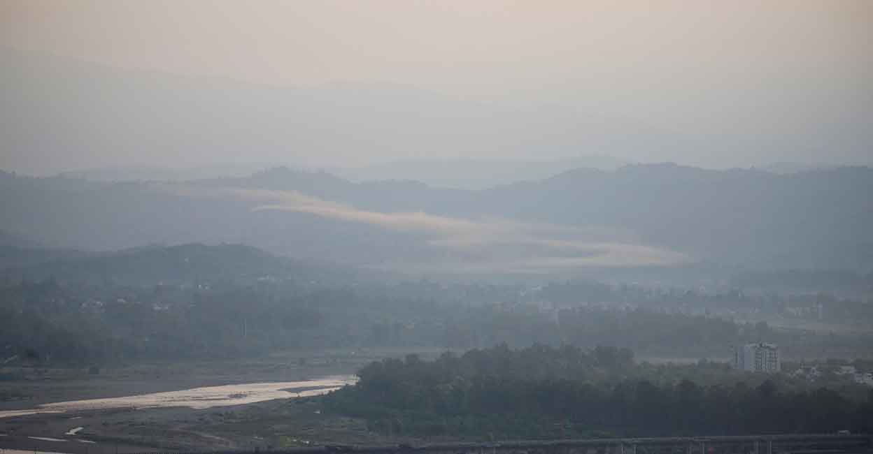 Smoke rises after a blast on the outskirts of Jammu city, May 10, 2025. Photo: Reuters/Adnan Abidi