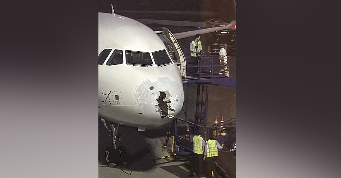 flight The Srinagar-bound IndiGo flight from Delhi that hit turbulence mid-air on Wednesday. Photo: PTI
