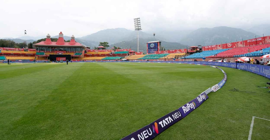 CRICKET-IPL-PBKS-LSG General view inside the Himachal Pradesh Cricket Association Stadium, Dharamshala before the match. File Photo: REUTERS/Mihir Singh
