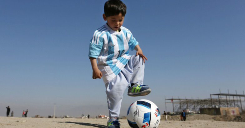 Score! Afghan Boy With Homemade Lionel Messi Jersey Just Got A