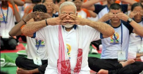 PM Modi leads Yoga Day celebrations in Lucknow
