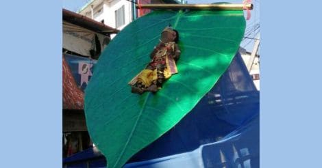 Kid dressed as little Krishna tied atop moving vehicle; case registered 