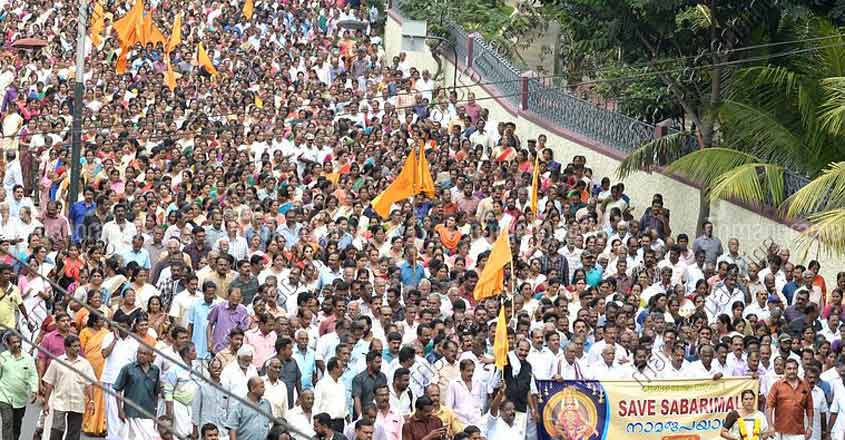 Hindu outfits claim streets as protests against Kerala govt rage.