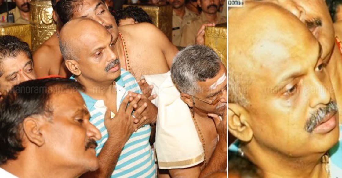 Touching scenes at Sabarimala, senior cop sheds tears before deity