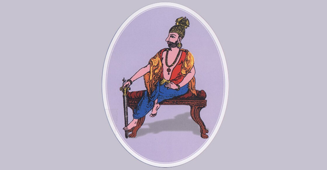 A popular portrait of king Marthanda Varma.