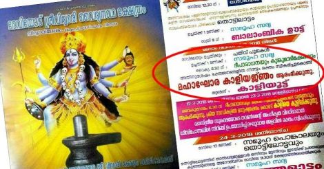 Kerala temple plans to pour human blood on idol, steps back after facing govt ire