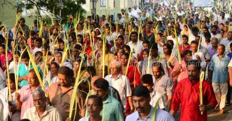 Believers observe Palm Sunday in Kerala