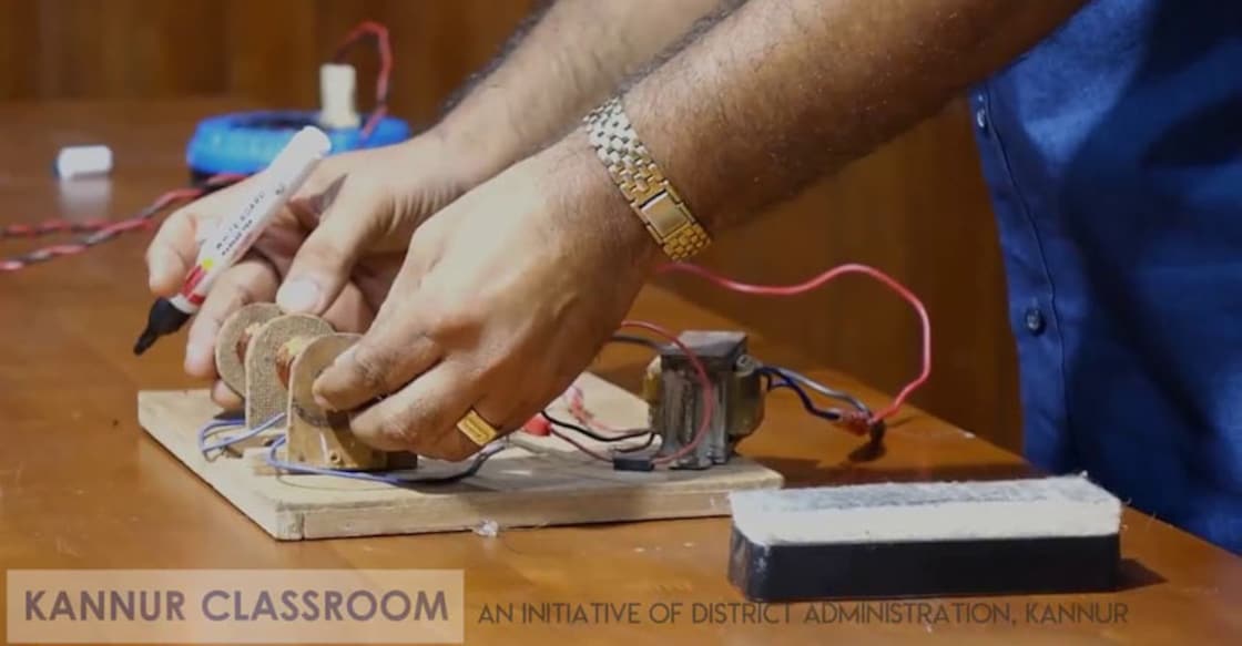 A screengrab from Kannur Classroom's YouTube video