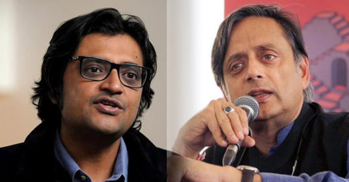 Arnab Goswami, Shashi Tharoor