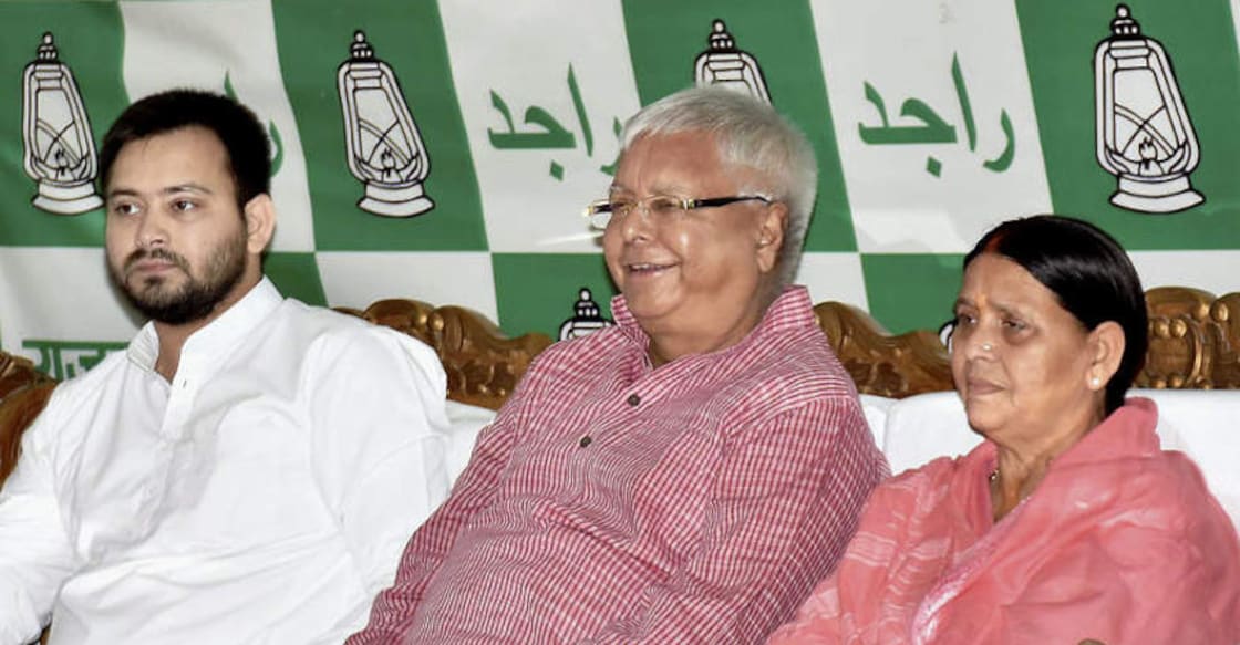 Lalu Prasad RJD leaders Lalu Prasad, wife Rabri and Tejashwi Yadav. File photo: PTI