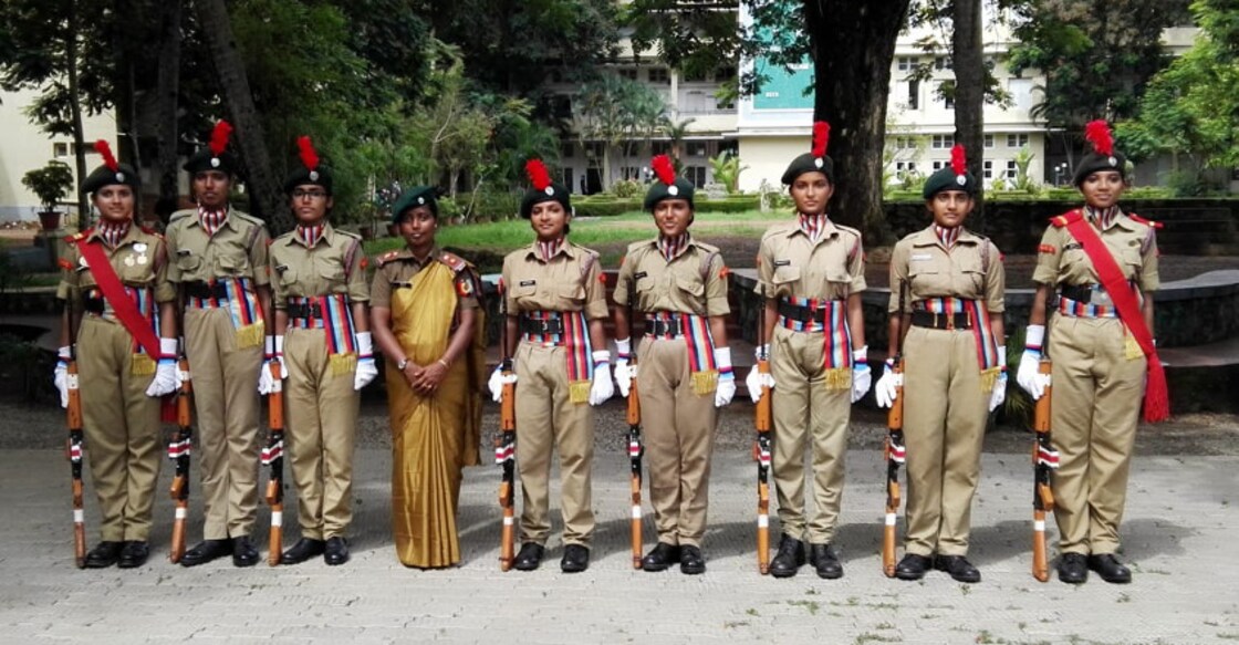 TKM NCC cadets welcome group commander
