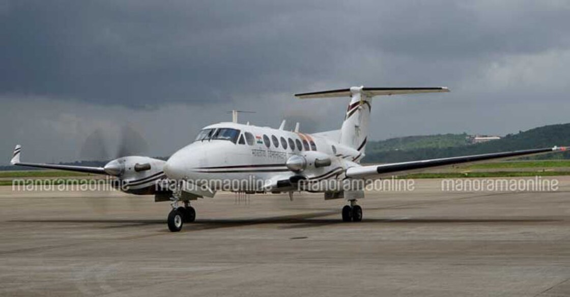 kannur-airport-calibration The Beachcraft 350 aircraft flew at several altitudes above the airport and landed numerous times.
