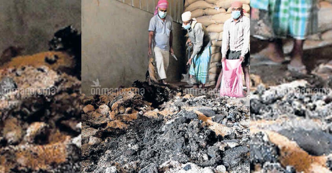 Flood-damaged rice, unfit for livestock, being processed in TN for Kerala market