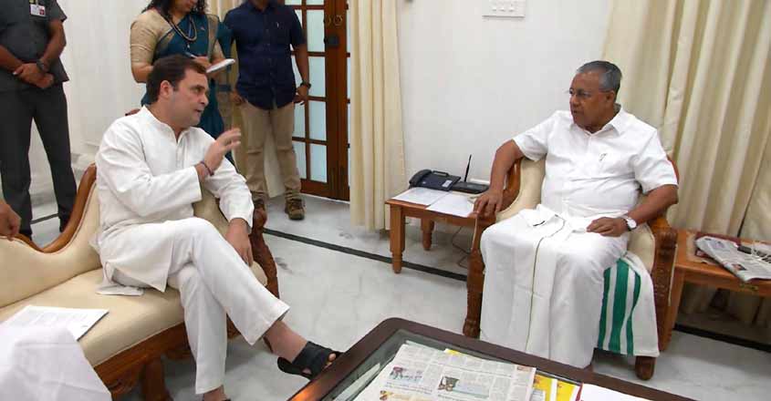 Night traffic ban on NH dominates Rahul Gandhi-Pinarayi talks Night traffic ban on NH dominates Rahul Gandhi-Pinarayi talks