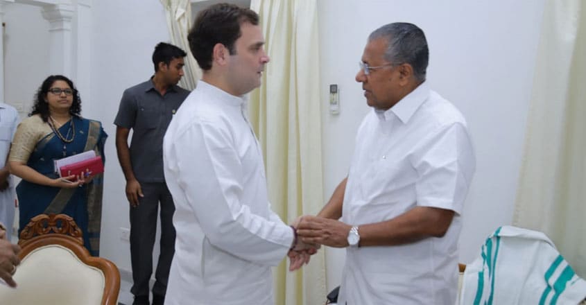 Night traffic ban on NH dominates Rahul Gandhi-Pinarayi talks Night traffic ban on NH dominates Rahul Gandhi-Pinarayi talks