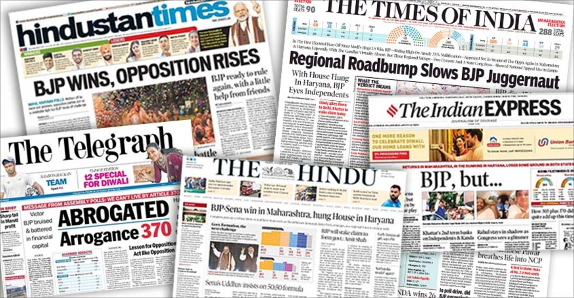 'BJP, but...': How English newspapers reported Maharashtra, Haryana poll results
