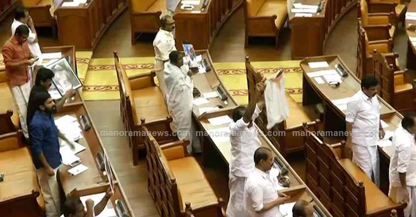 Visions of 'Black Friday' loom as angry UDF members rush up the Speaker's podium Visions of 'Black Friday' loom as angry UDF members rush up the Speaker's podium