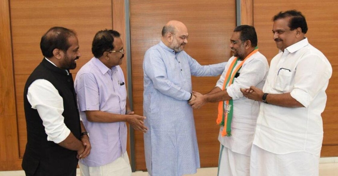 Former PSC head and Congress sympathiser Radhakrishnan joins BJP