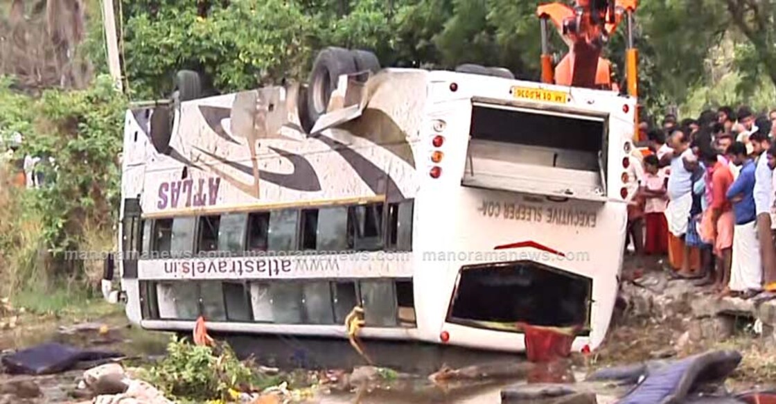 18 injured as bus plunges into field in Palakkad