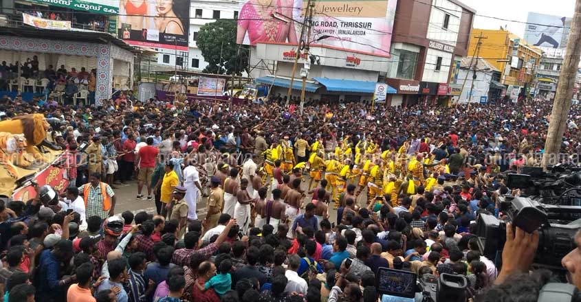 Thrissur welcomes fierce tigers, marks end of Onam fete Thrissur welcomes fierce tigers, marks end of Onam fete