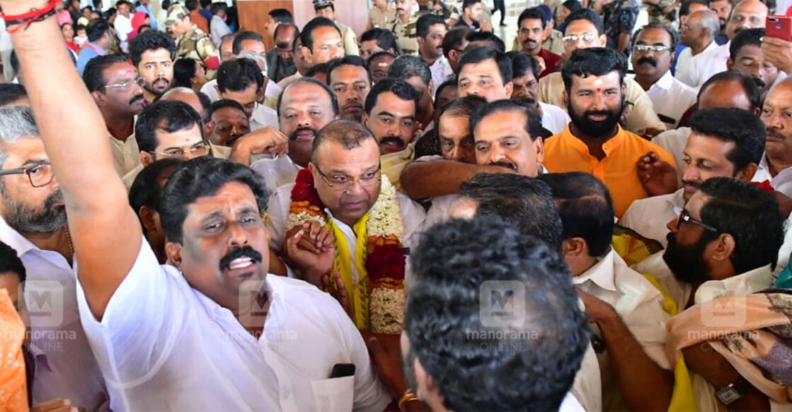 UAE court-acquitted BDJS leader Thushar Vellapally arrives in Kerala