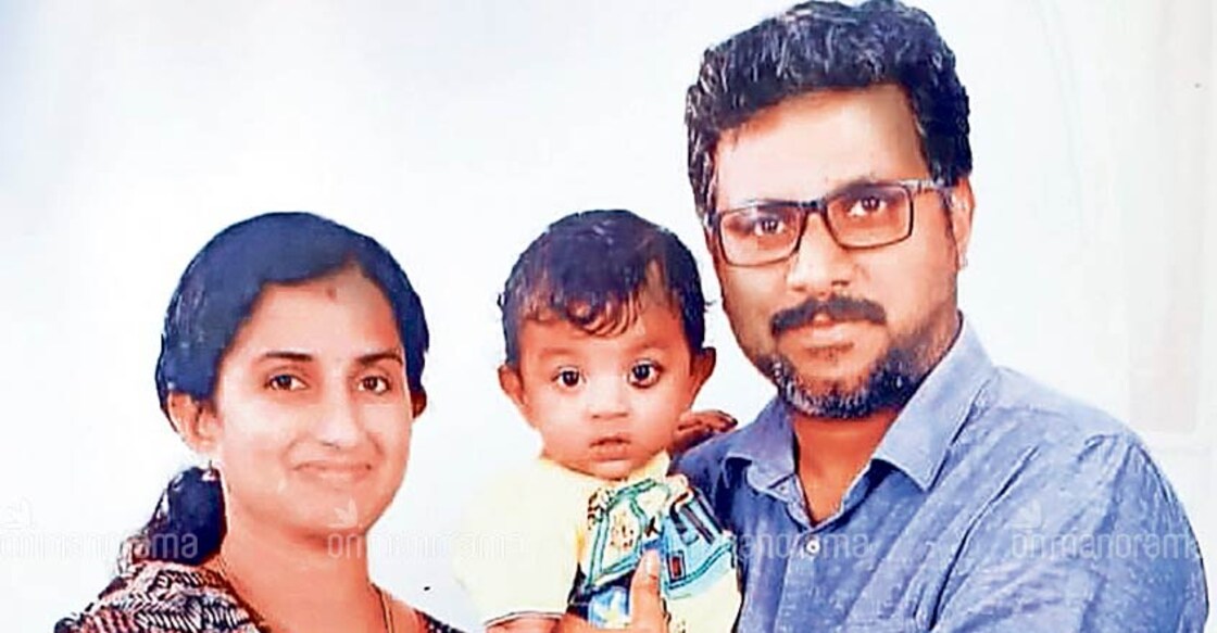 Ranjith Kumar, wife Indulakshmi and their son Vaishnav.