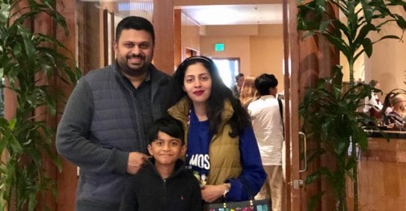 Ganesh Nair and Archana with their ten-year-old son Tej Ganesh Nair and Archana with their ten-year-old son Tej