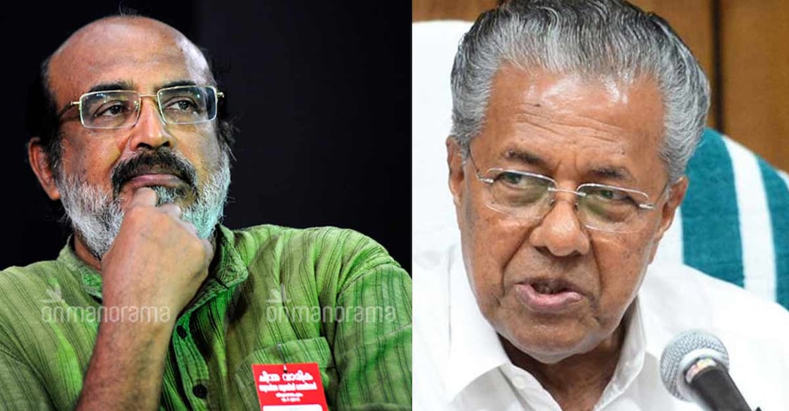 Thomas Isaac and Pinarayi Vijayan (right)