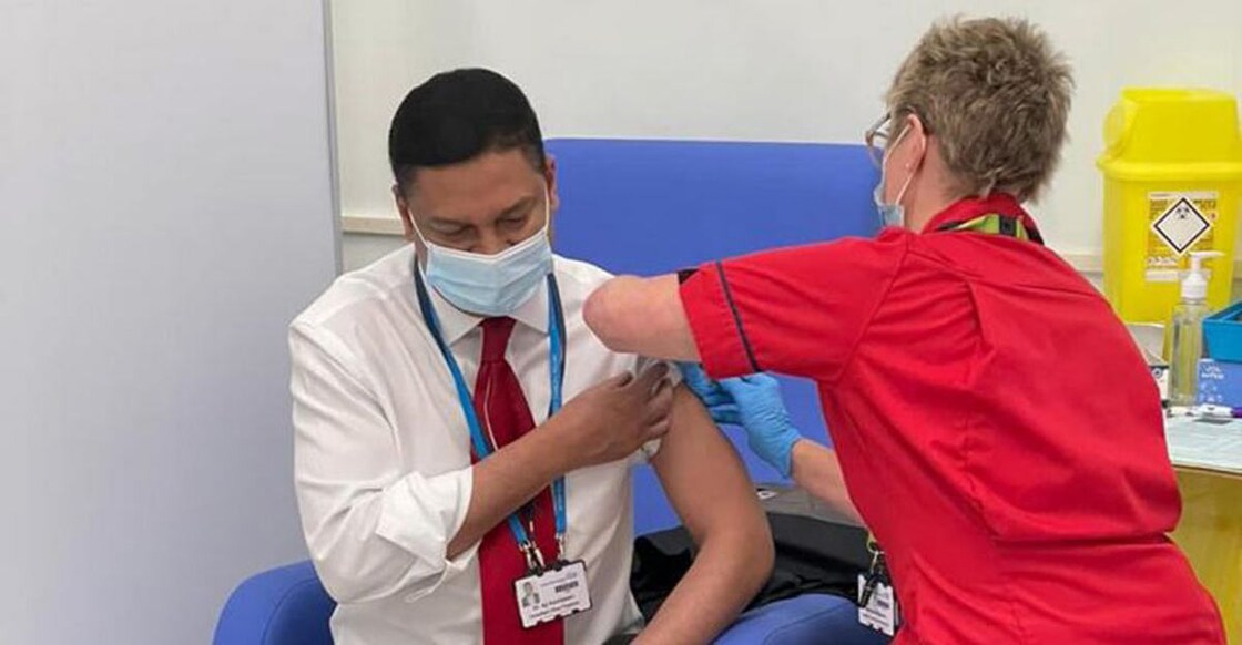 'Just the prick of a needle', Keralite doctor in UK on his COVID jab 'Just the prick of a needle', Keralite doctor in UK on his COVID jab