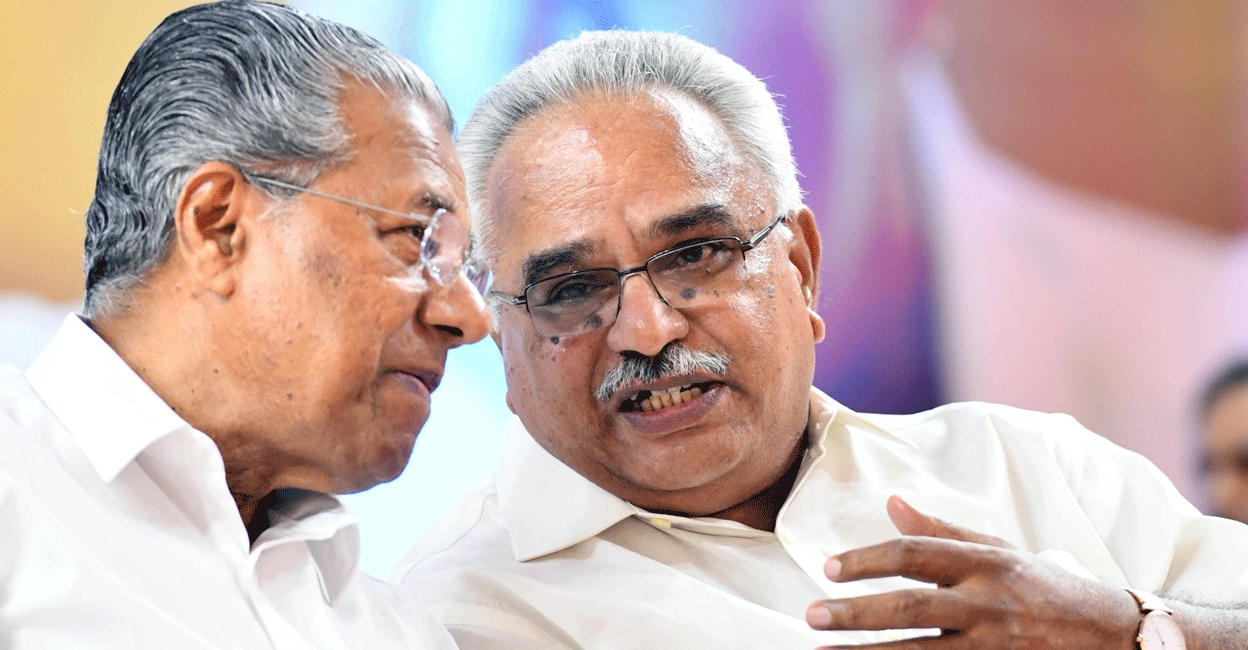 kanam-pinarayi-ldf-file Kanam Rajendran (right) with Pinarayi Vijayan. File photo: Manorama
