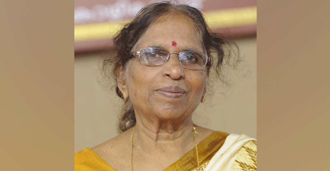 P Valsala. File photo: Manorama