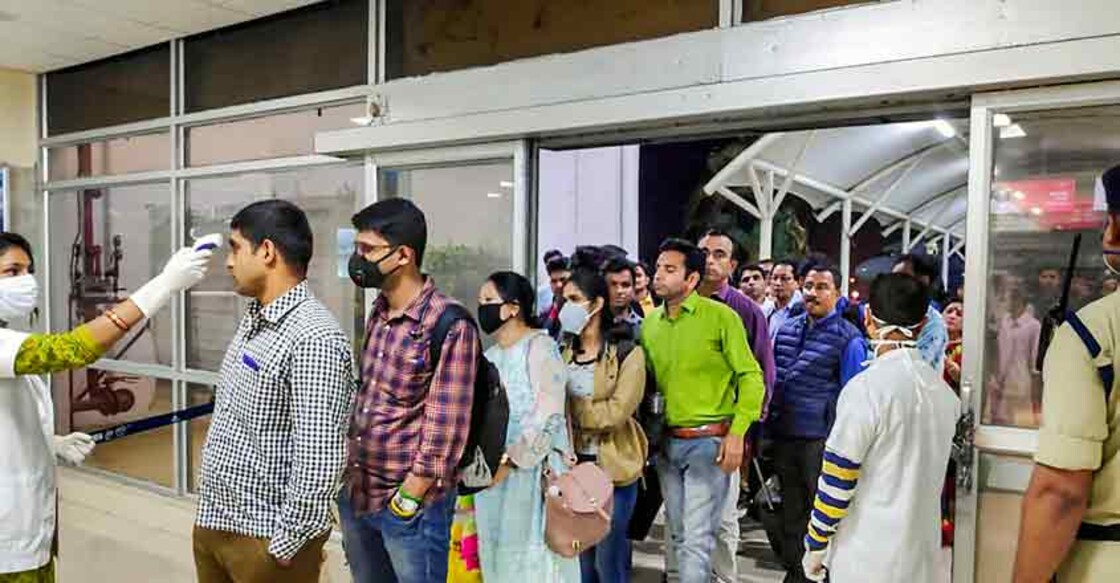 Compulsory Coronavirus screening enforced at Agartala Airport. Photo: PTI