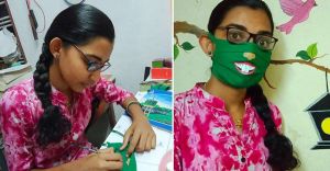 Little Stars | Alappuzha girl comes up with smiley masks to beat the lockdown blues