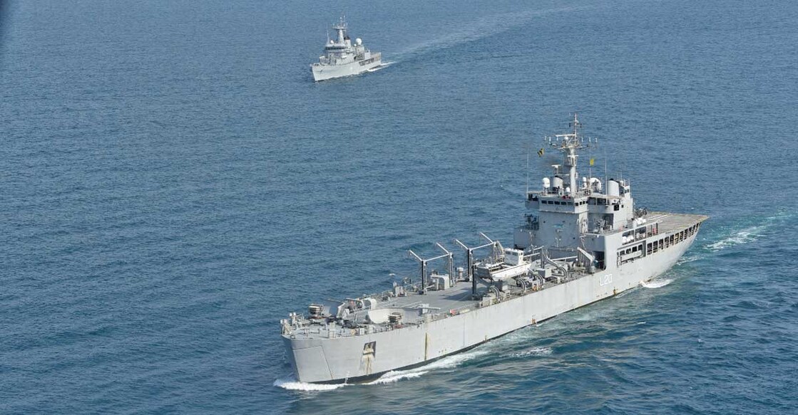 Samudra Setu Op: INS Magar arrives at Kochi with 202 Indians from Maldives