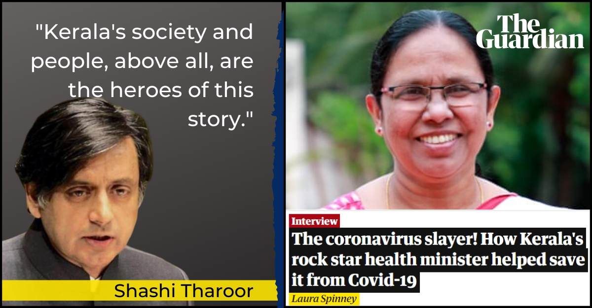 Shashi Tharoor praises 'omnipresent' Shailaja, but says people are heroes of Kerala's COVID fight