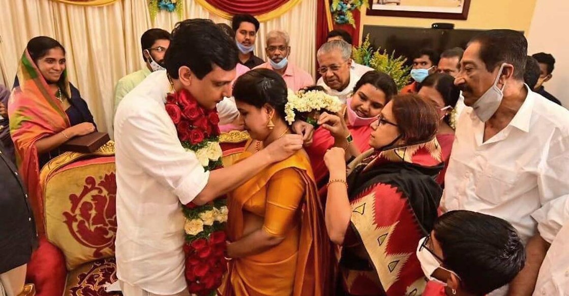 Kerala CM Pinarayi Vijayan's daughter Veena ties knot with DYFI leader Muhammad Riyas