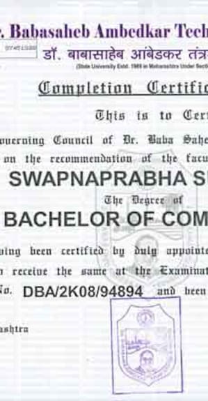 Swapna's BCom degree is fake, says Maharashtra university Swapna's BCom degree is fake, says Maharashtra university