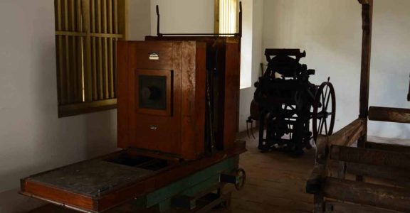 Old Printing Machine displayed at CMS Press, Kottayam Old Printing Machine displayed at CMS Press, Kottayam