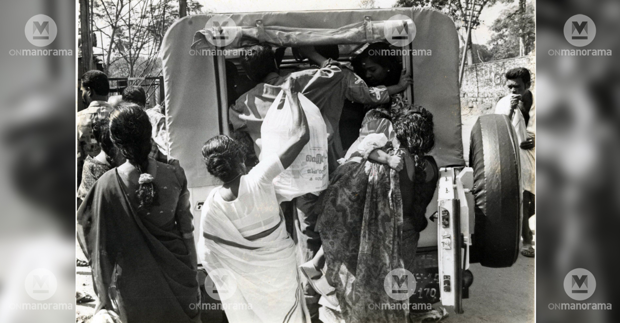 crowded-jeep-file A family with an infant trying to enter an already crowded jeep somewhere in Kerala. File photo: Manorama