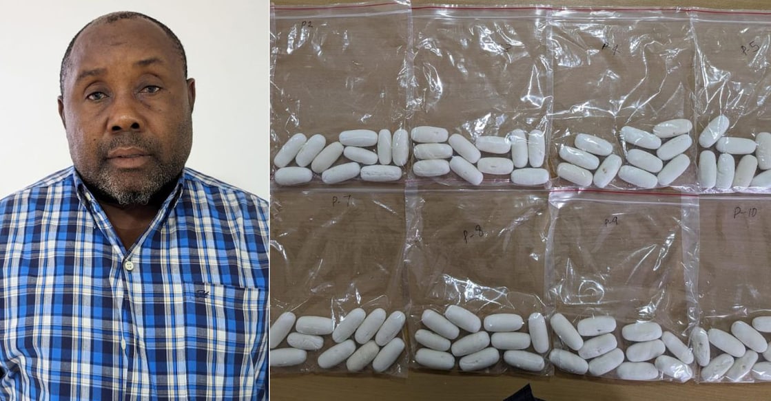 Tanzanian national Omari Athumani Jongo (left) had 1,945 grams of cocaine concealed in capsules in his stomach. Photos: Special arrangement