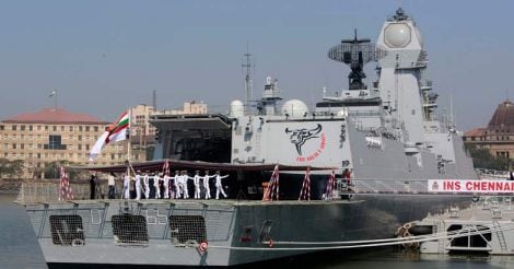 Guided missile destroyer INS Chennai commissioned in Mumbai