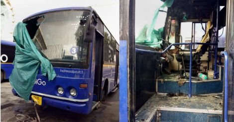 Indigo bus goes up in flames in Chennai airport; none injured