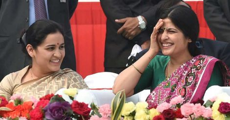 Aparna Yadav, left, and Dimple Yadav