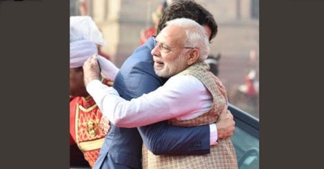 Controversies aside, Modi greets Canadian PM Trudeau with a hug