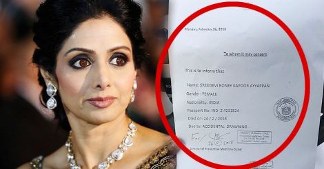 Sridevi died of accidental drowning, says autopsy report 
