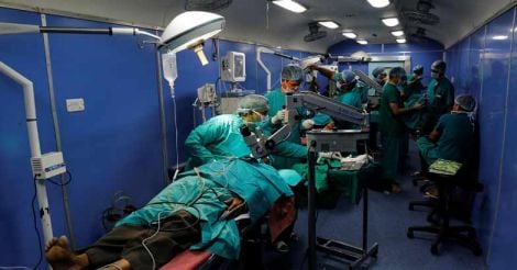 INDIA-HEALTHCARE-TRAIN