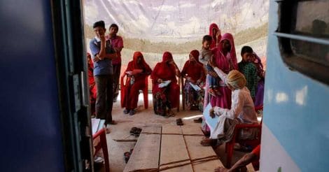 INDIA-HEALTHCARE-TRAIN